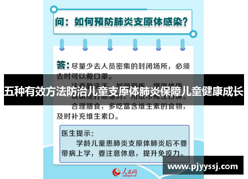 五种有效方法防治儿童支原体肺炎保障儿童健康成长
